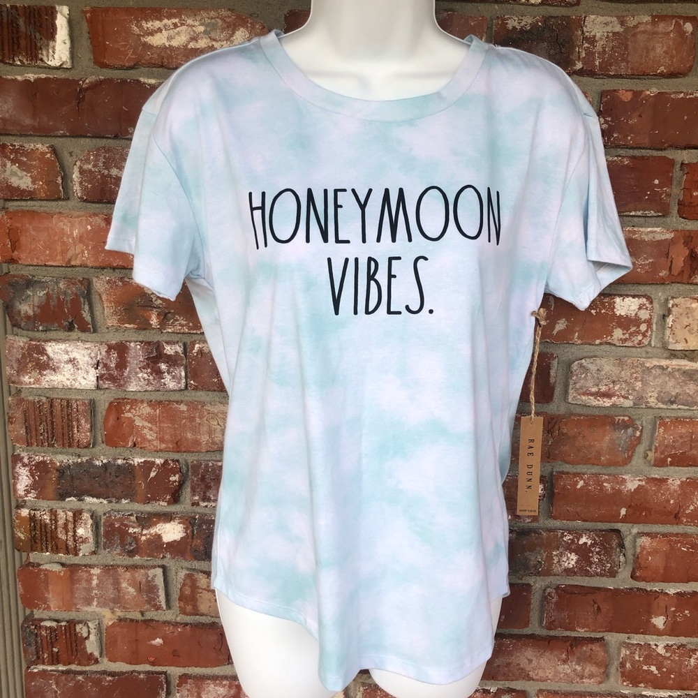 Rae Dunn "honeymoon vibes"  tie dye tee size S